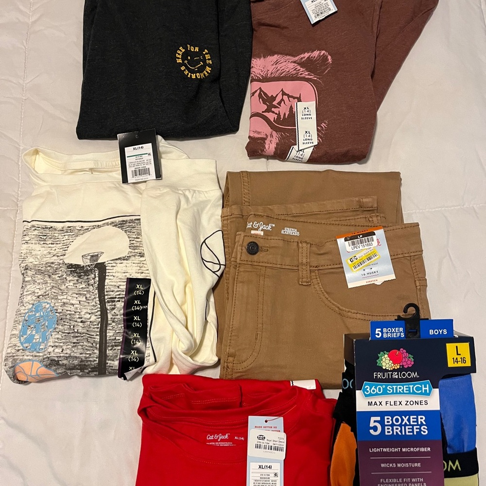 Boys XL 14 Bundle box 6 pieces